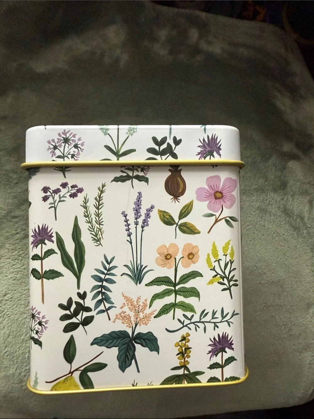 Rifle Paper Co. Floral Recipe Tin in Pink, Yellow & Green